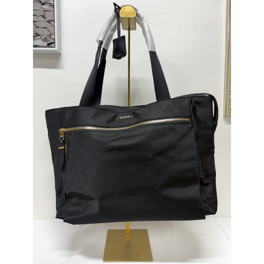 NWT TUMI Mauren Laptop Tote Bag Women's One-Size Black Adjustable Shoulder Strap